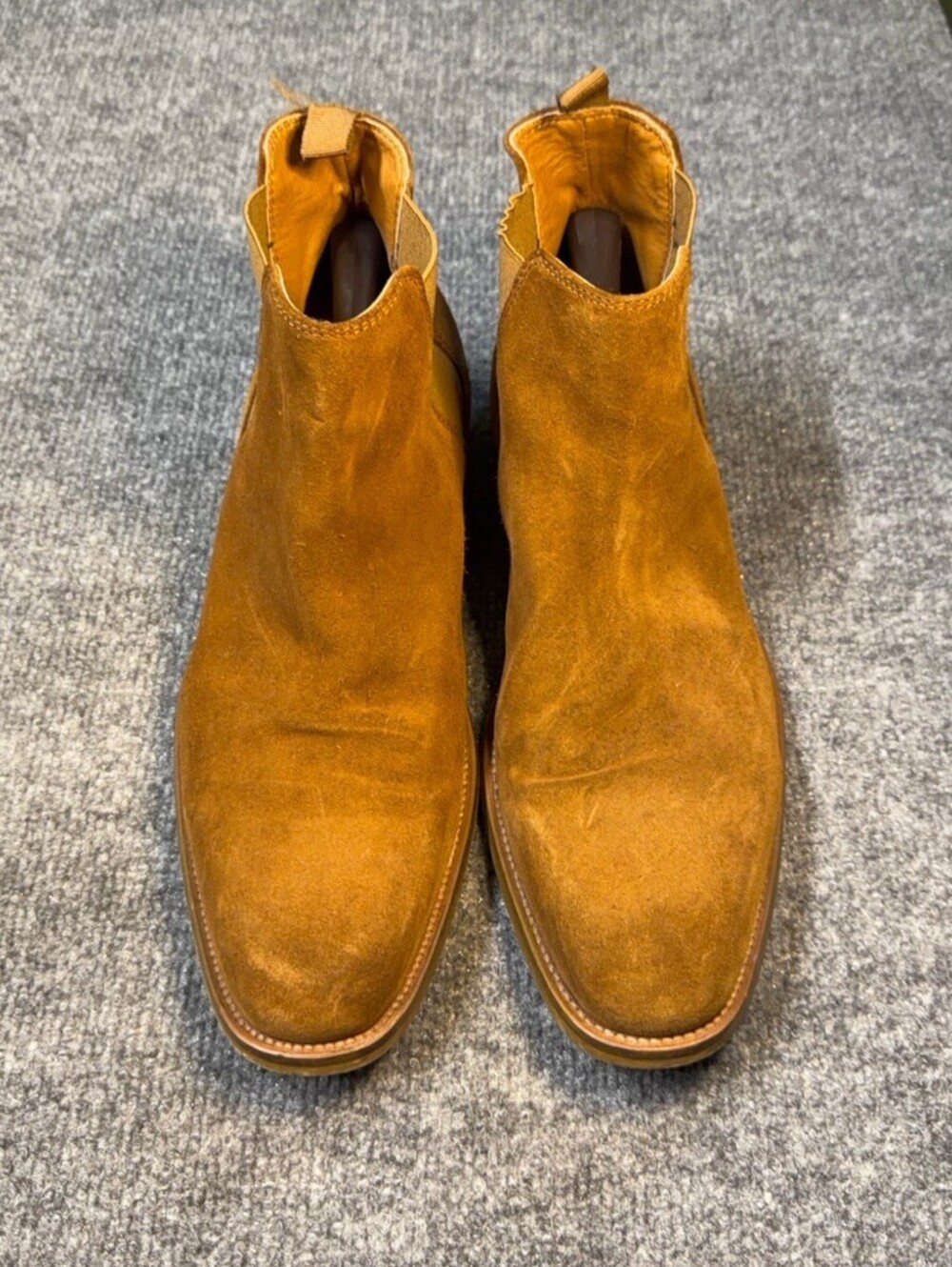 ALDO Chelsea Boots Mens 10.5 Cognac Brown Suede Pull On Romania 🔥